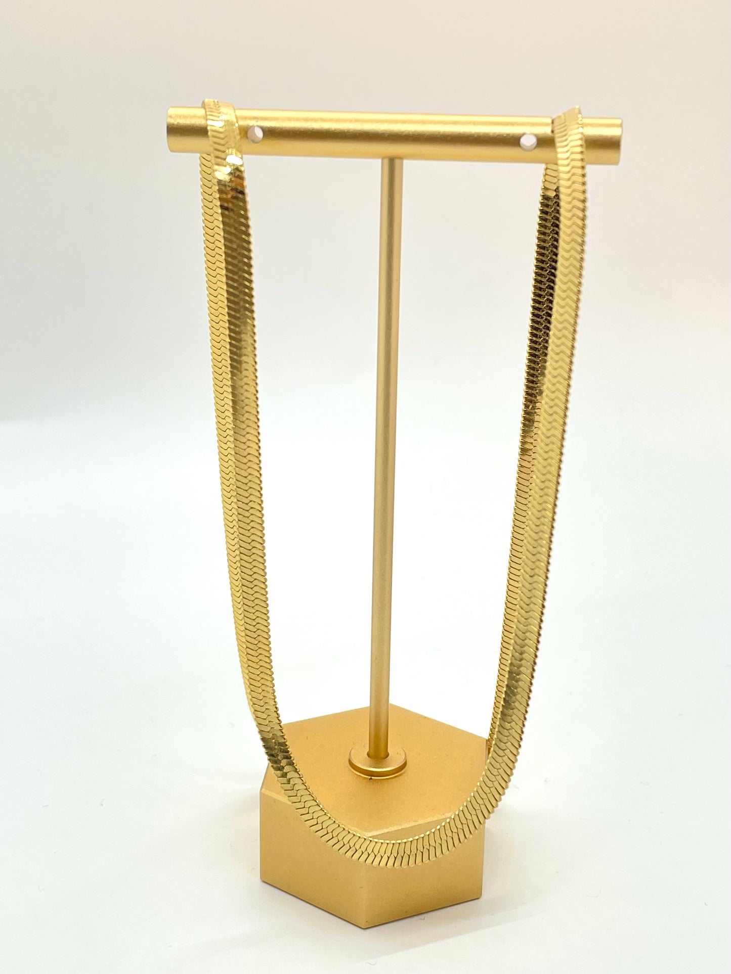 Gold Herringbone Necklace