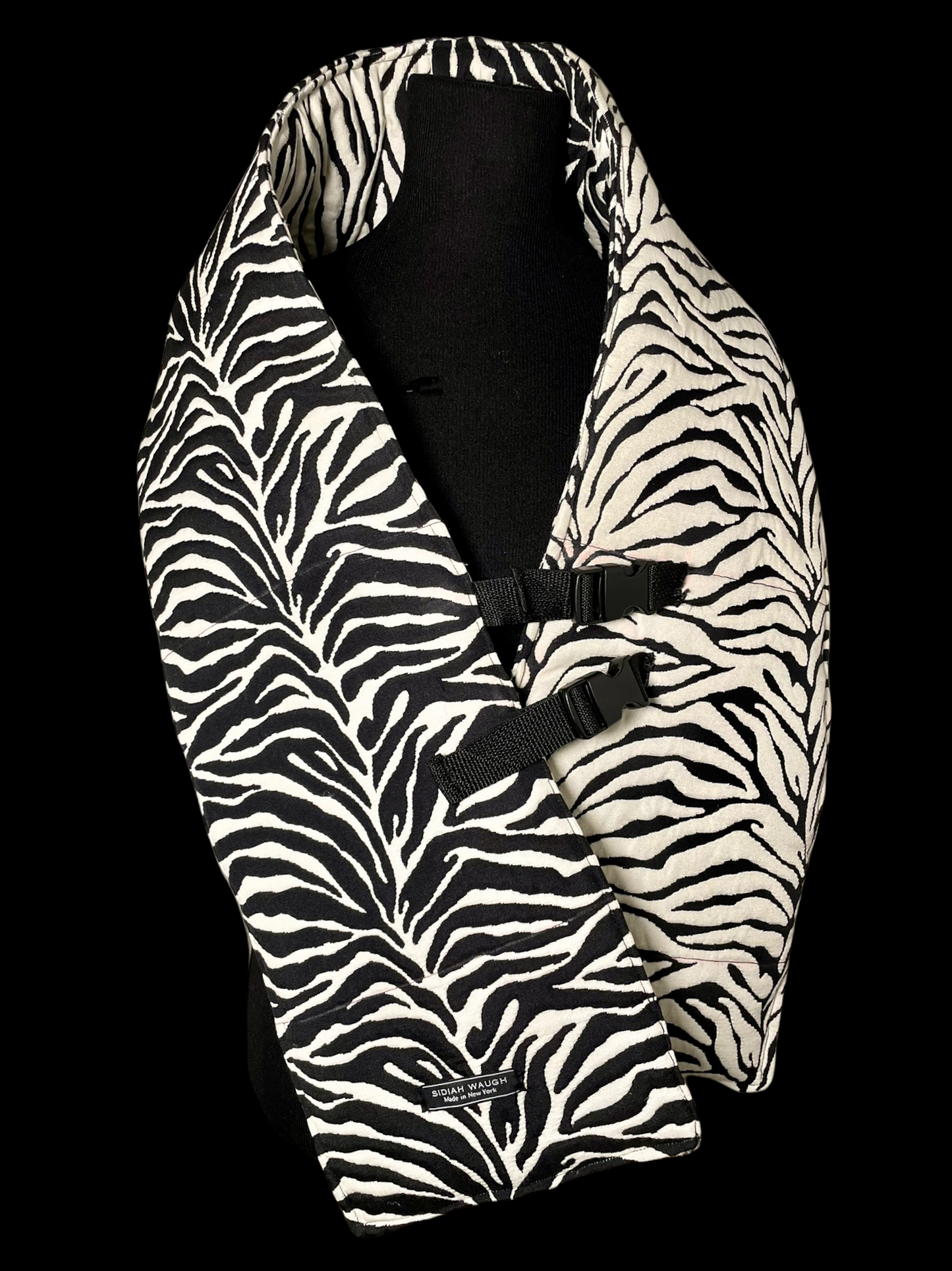 Zebra Print Puffer Scarf