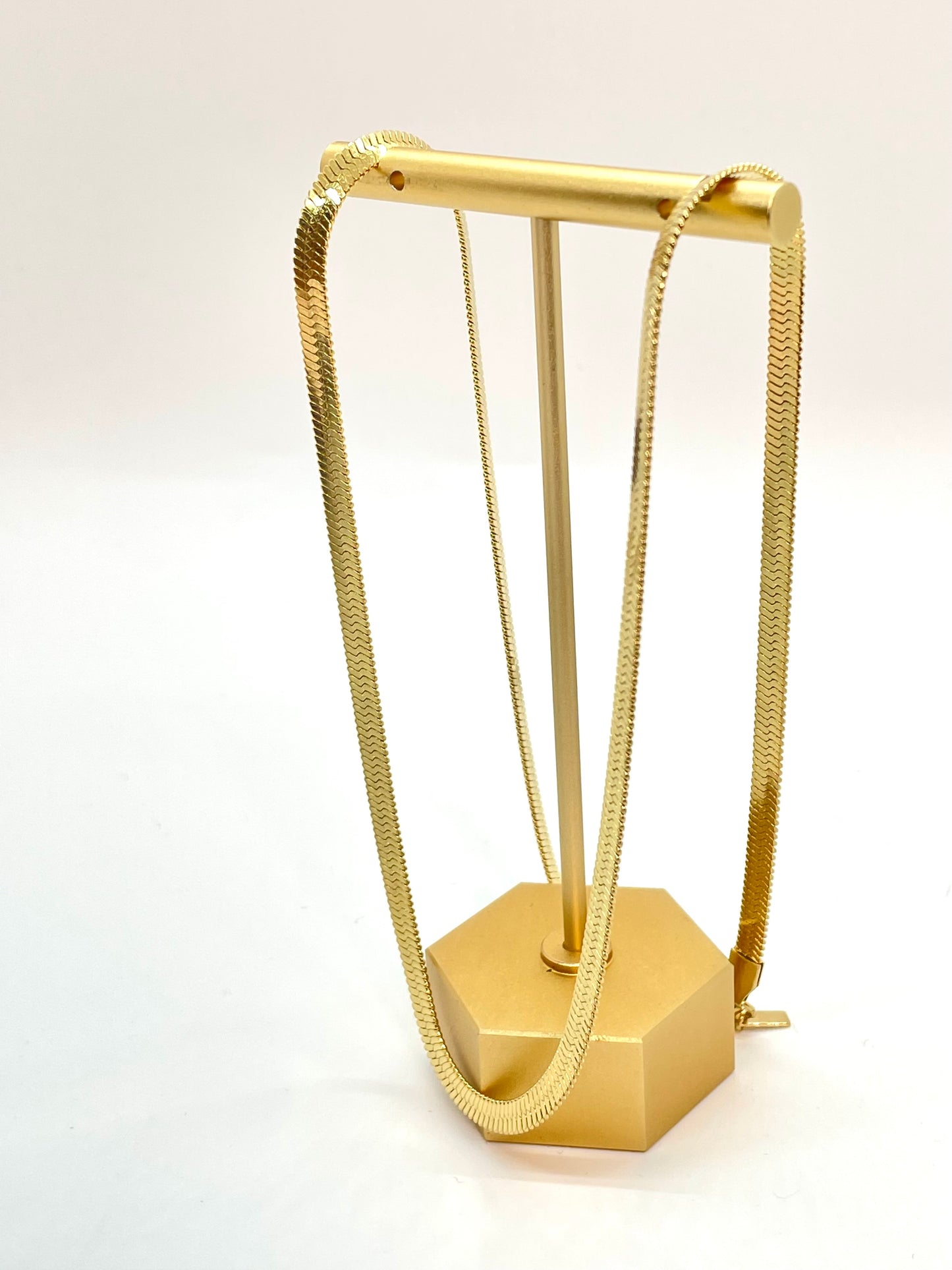Gold Herringbone Necklace
